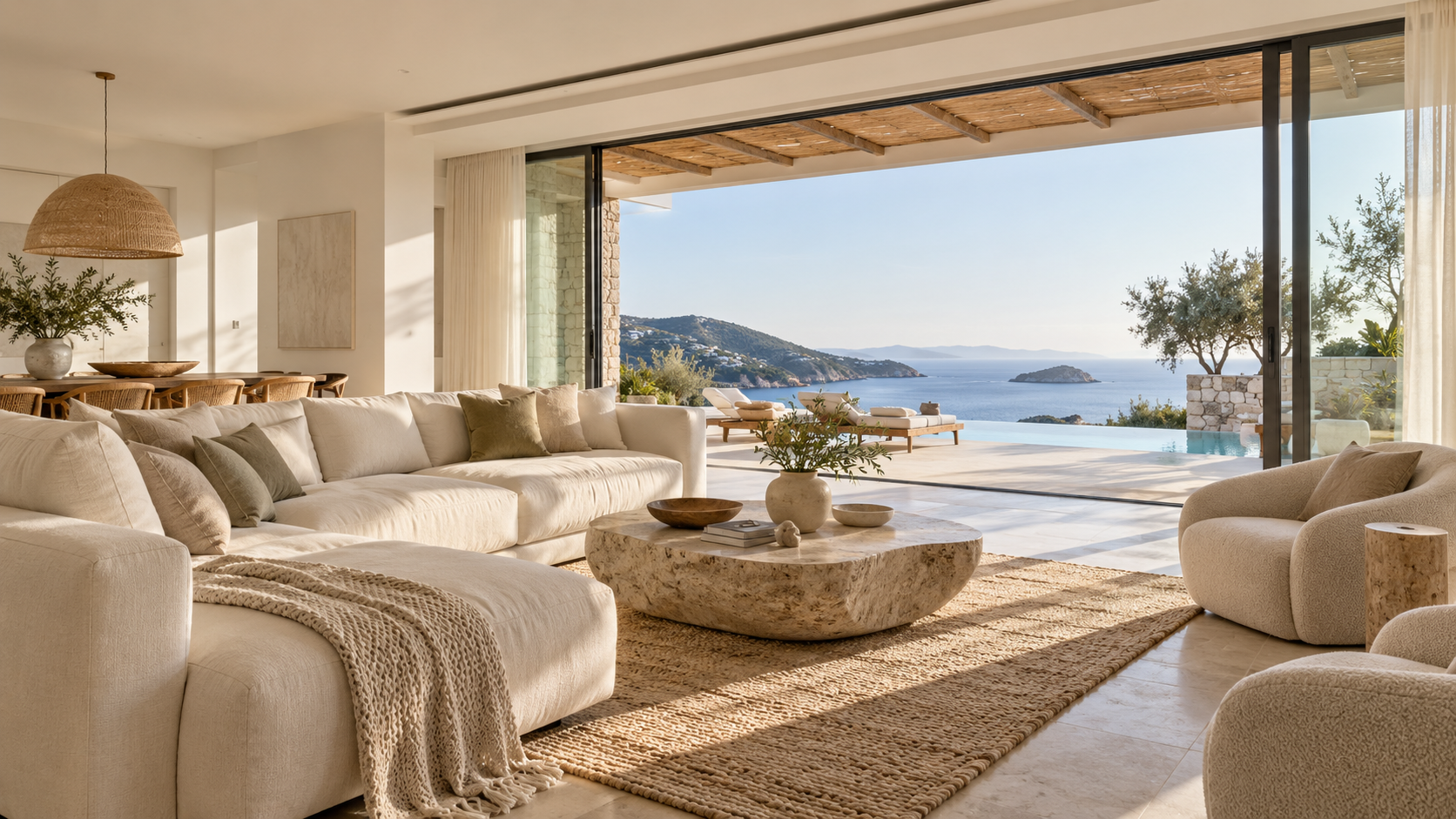 Considered furnishings in a welcoming premium rental living room